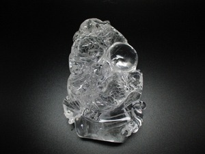 高級彫刻品　天然水晶龍　no,10