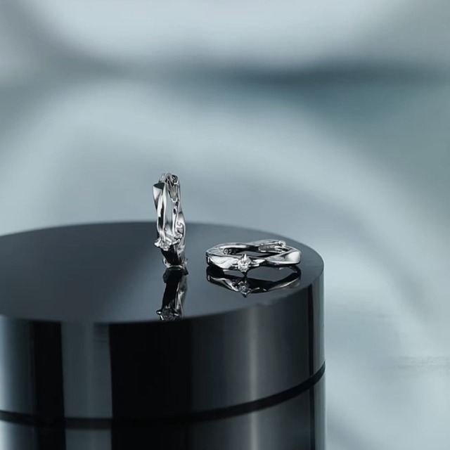 Star zircon hoop pierce C0507