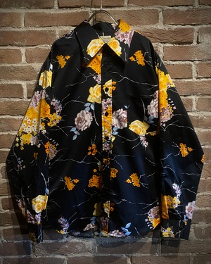 【Caka act3】"70's" Beautiful Flower Pattern Loose L/S Shirt