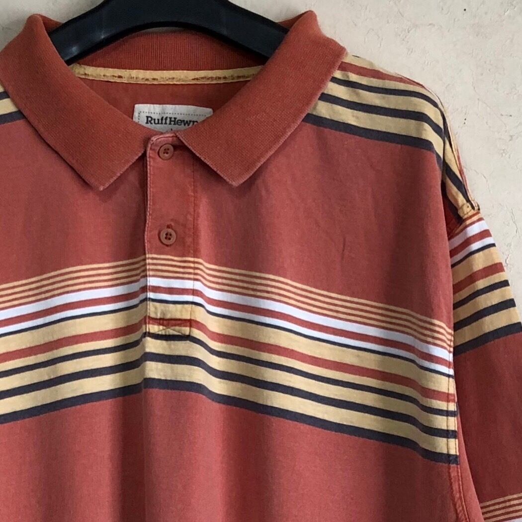 【XLサイズ】Ruff Hewn WELL-WORN ヴィンテージ加工 ポロシャツ USアメカジ系ブランド