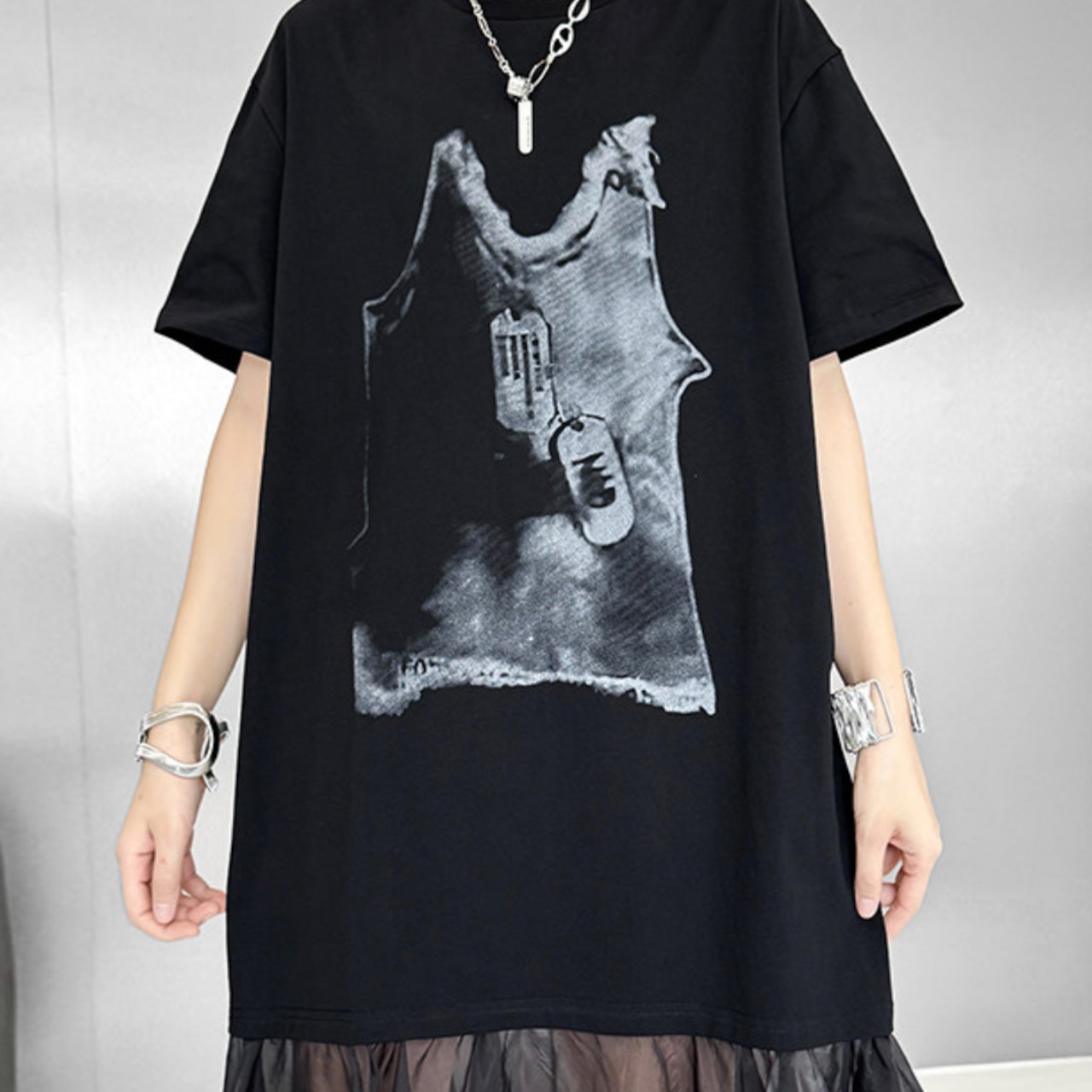 Mid-length T-shirt dress (ME444)