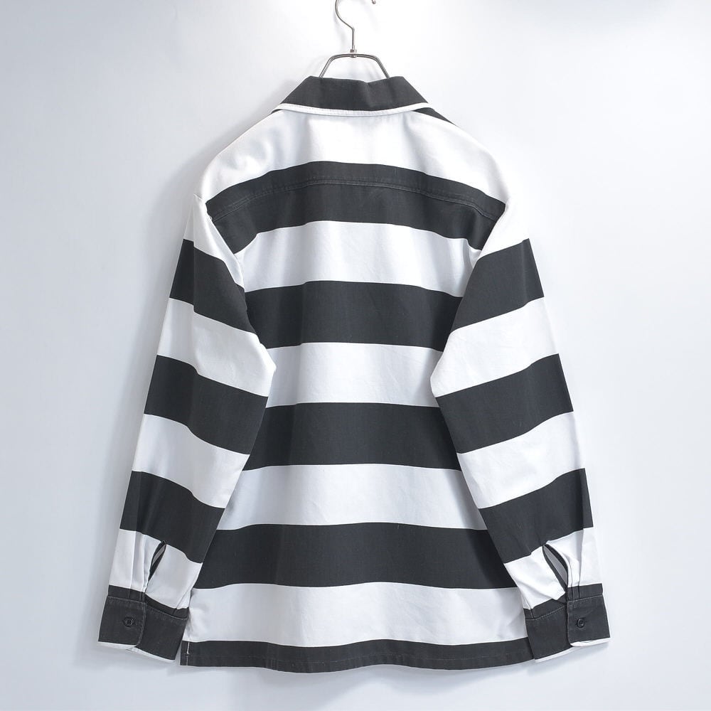 90s～ WY BRAND プリズナー ボーダー ワークシャツ ジャケット 太縞