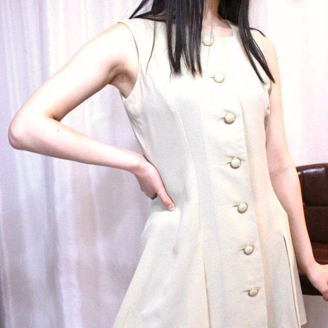 ロングベスト　オフホワイト