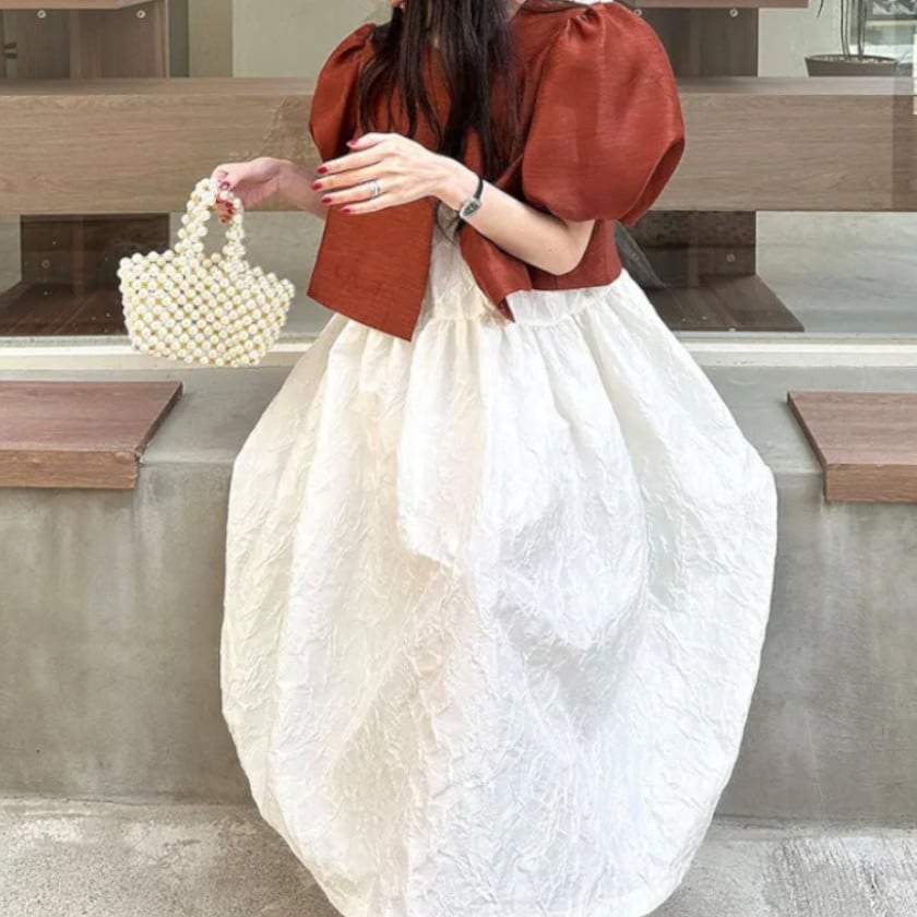 Puff sleeve sheer jacket A1686 | arSelects
