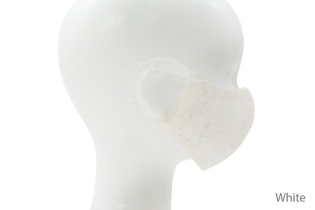 A/W リバーレースマスク(フィルタポケット付き&メッシュ) ZES2492 (リッチ 小花柄) [Color：2色] - 日本製