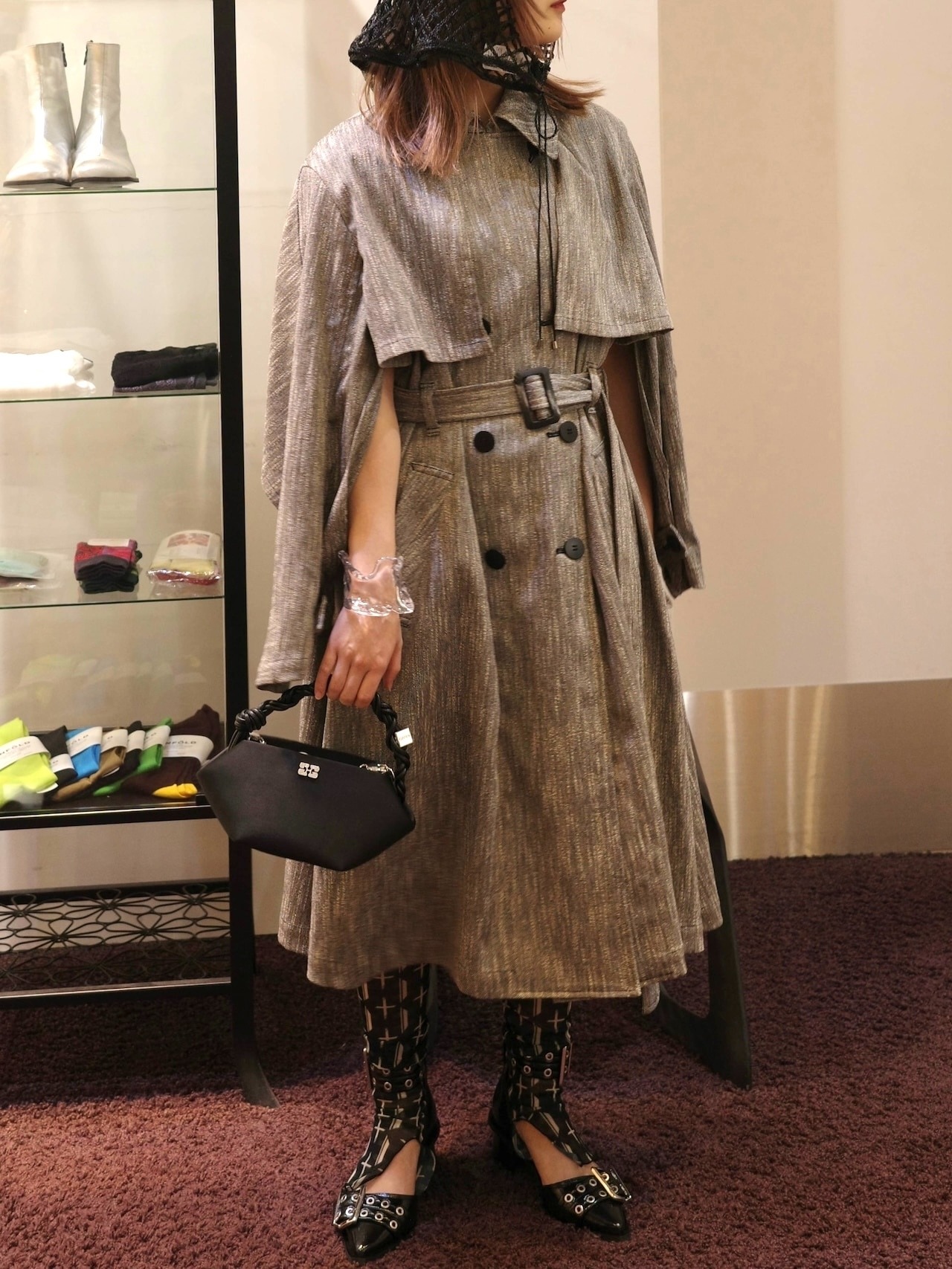 【25SS】FUMIE TANAKA フミエタナカ / cape trench CO / トレンチコート - 1