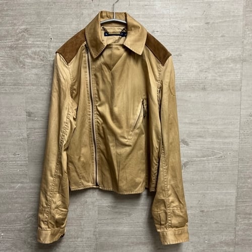 Ralph Laurent ラルフローレン ライダースジャケット ベージュ XS 【中 