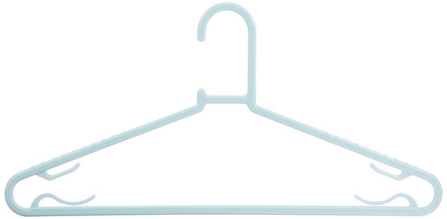 東和産業 洗濯ハンガー Latterior ラテリア 衣類ハンガー ブルー ブラウン 約41×0.5×20cm 5本セット