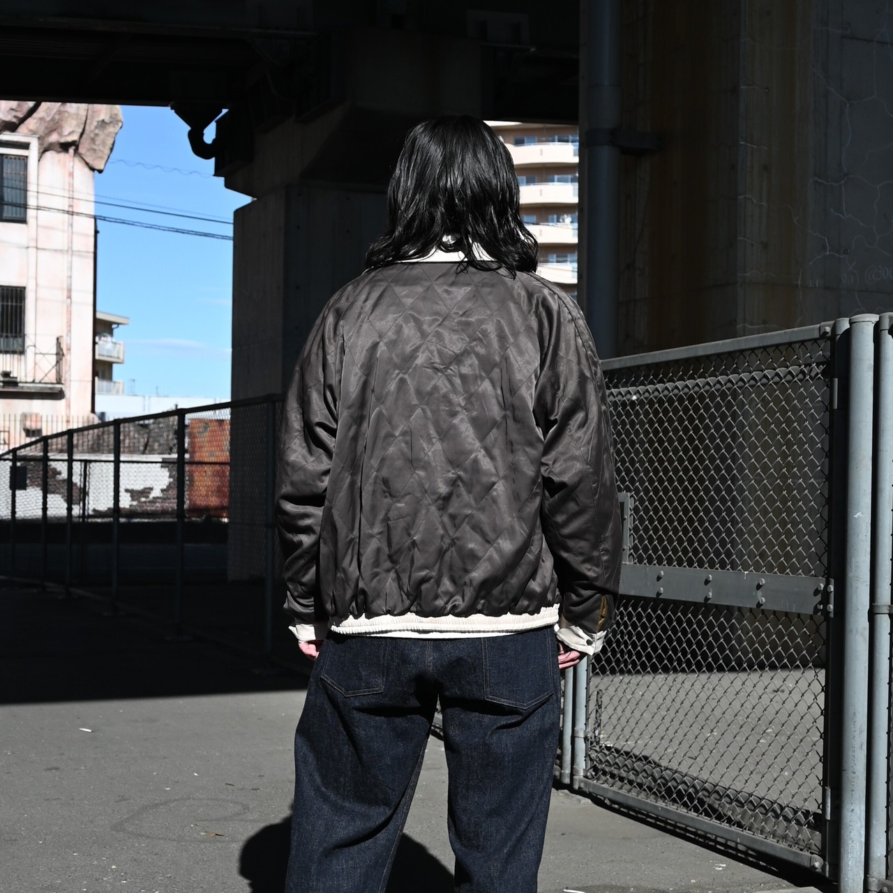 OLD JOE(オールドジョー)STUNNING VELVET SOUVENIR JACKET(Niwatori to Hiyoko)モス