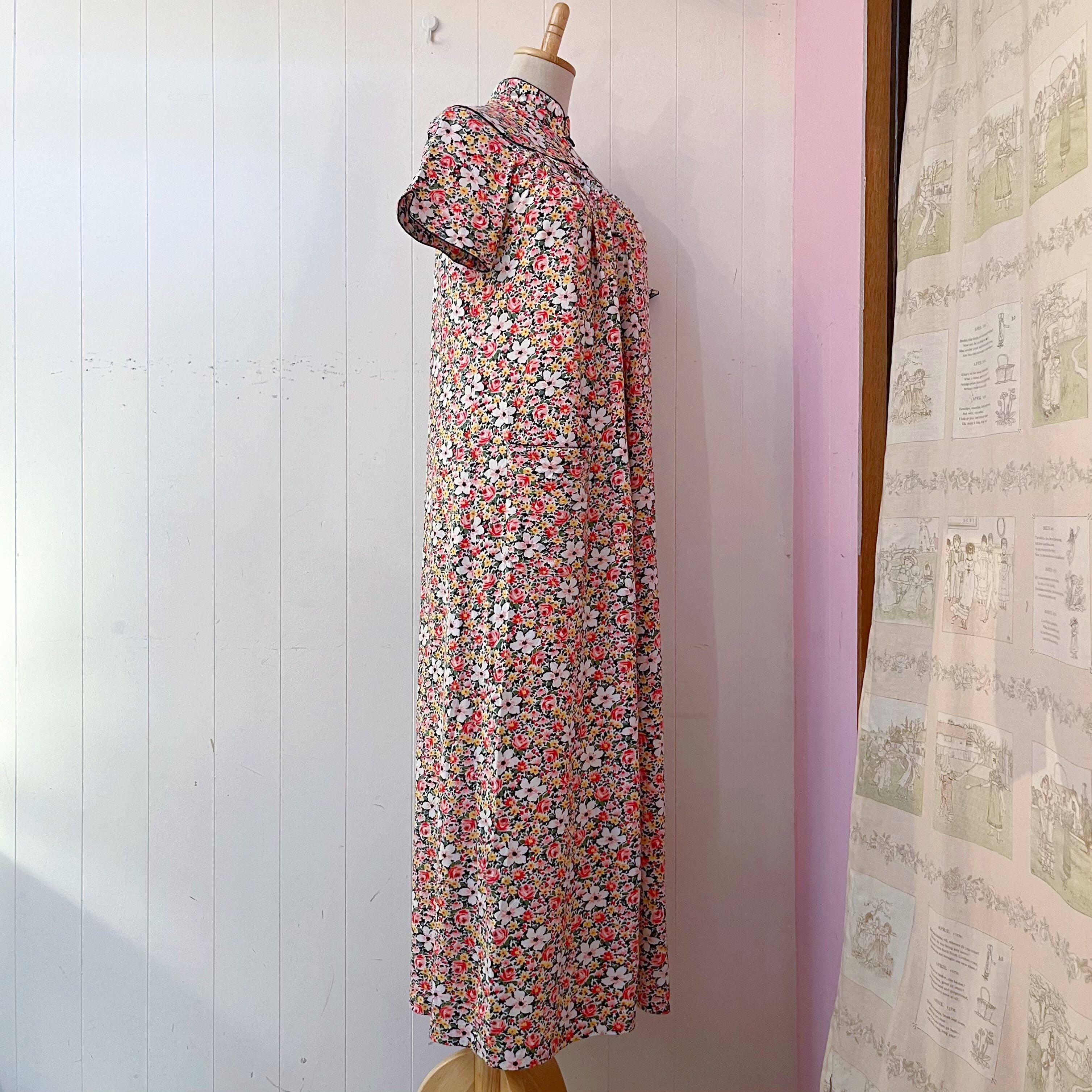 flower toggle button neglige one-piece