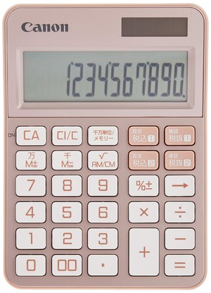 【数量限り】Canon カラフル電卓 抗菌仕様 KS-125WUC パールピンク（12桁/ミニ卓上サイズ/W税機能搭載） KS-125WUC-PK