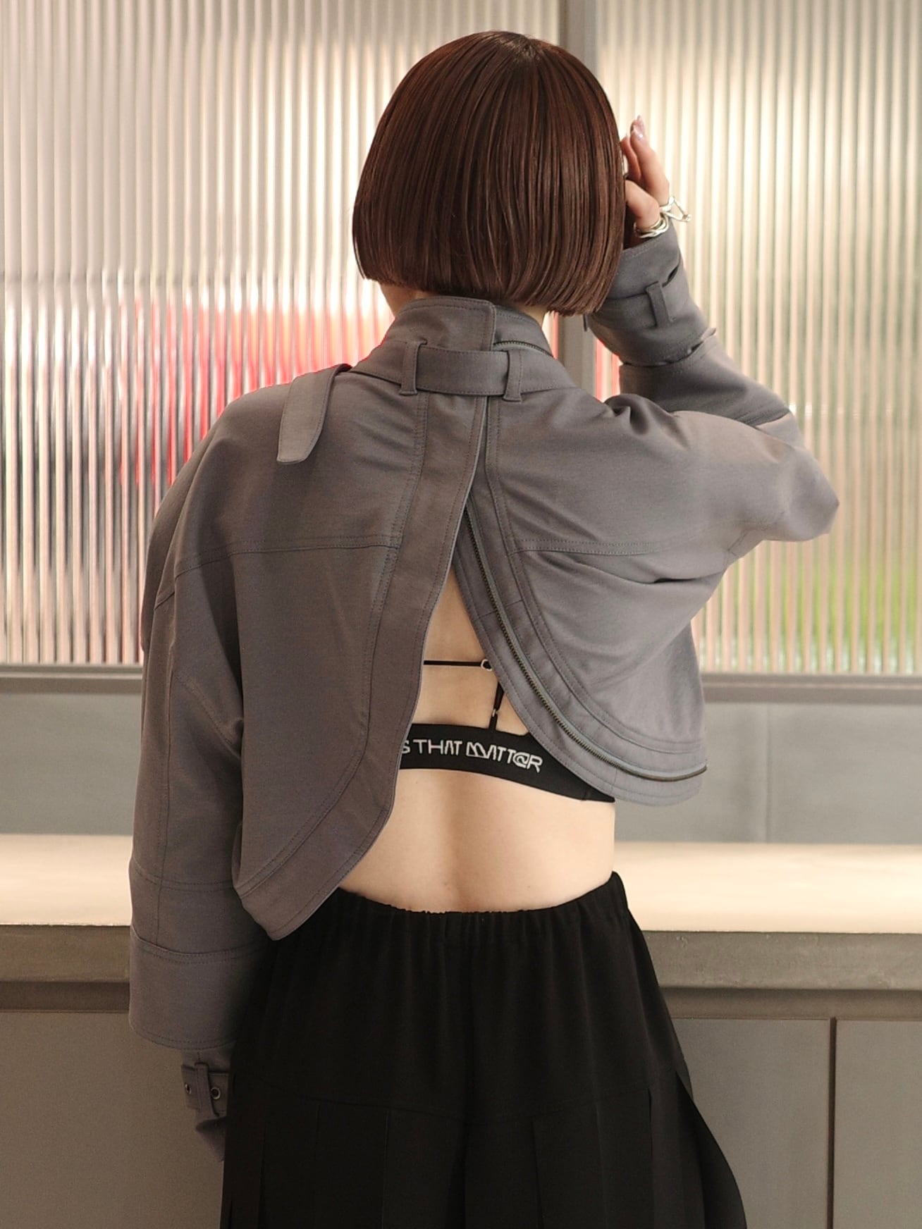 26SS】MUKCYEN ムッシャン / クロップドジャケット /scapular harness