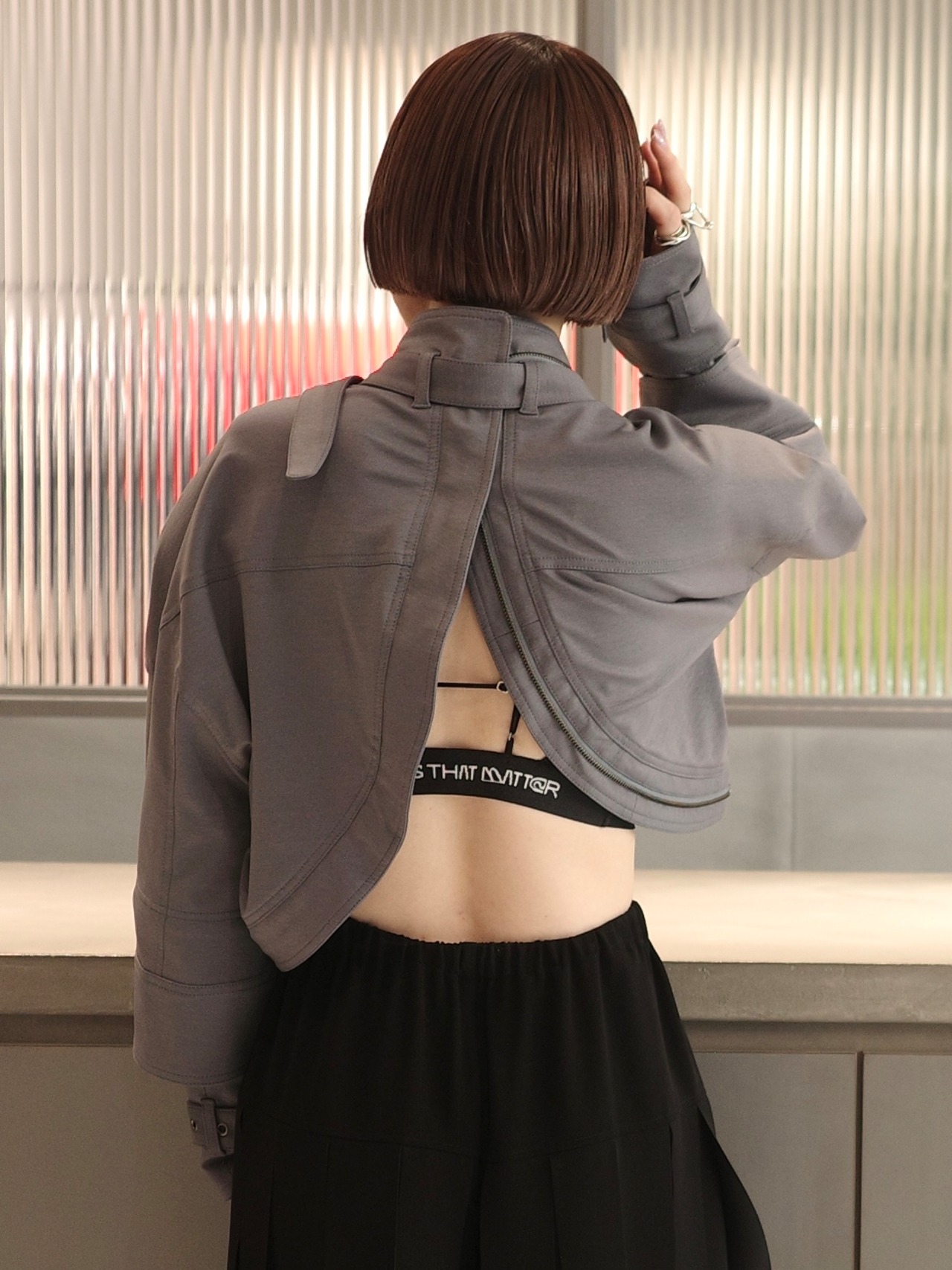 【26SS】MUKCYEN ムッシャン / クロップドジャケット  /scapular harness jacket - 3