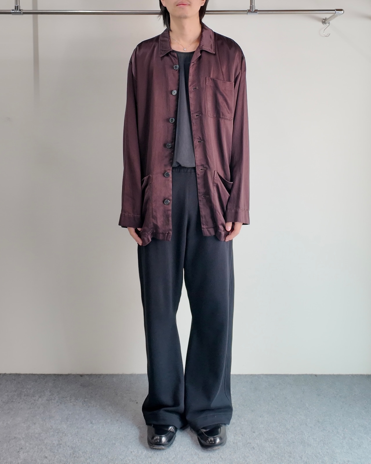 【DRIES VAN NOTEN】over silhouette satin jacket