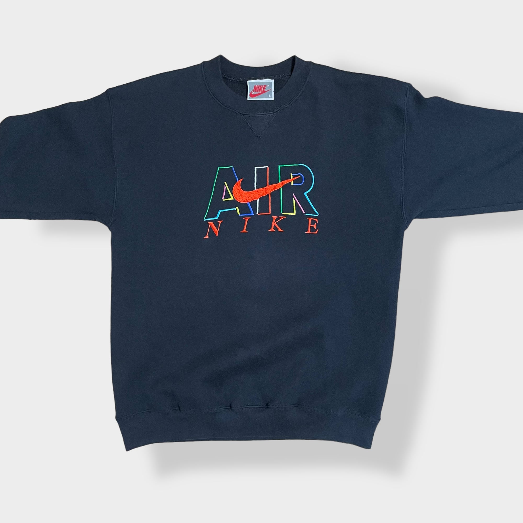 [USA製]90's NIkE AIR ナイキ Tシャツ ブラック XL 銀タグ