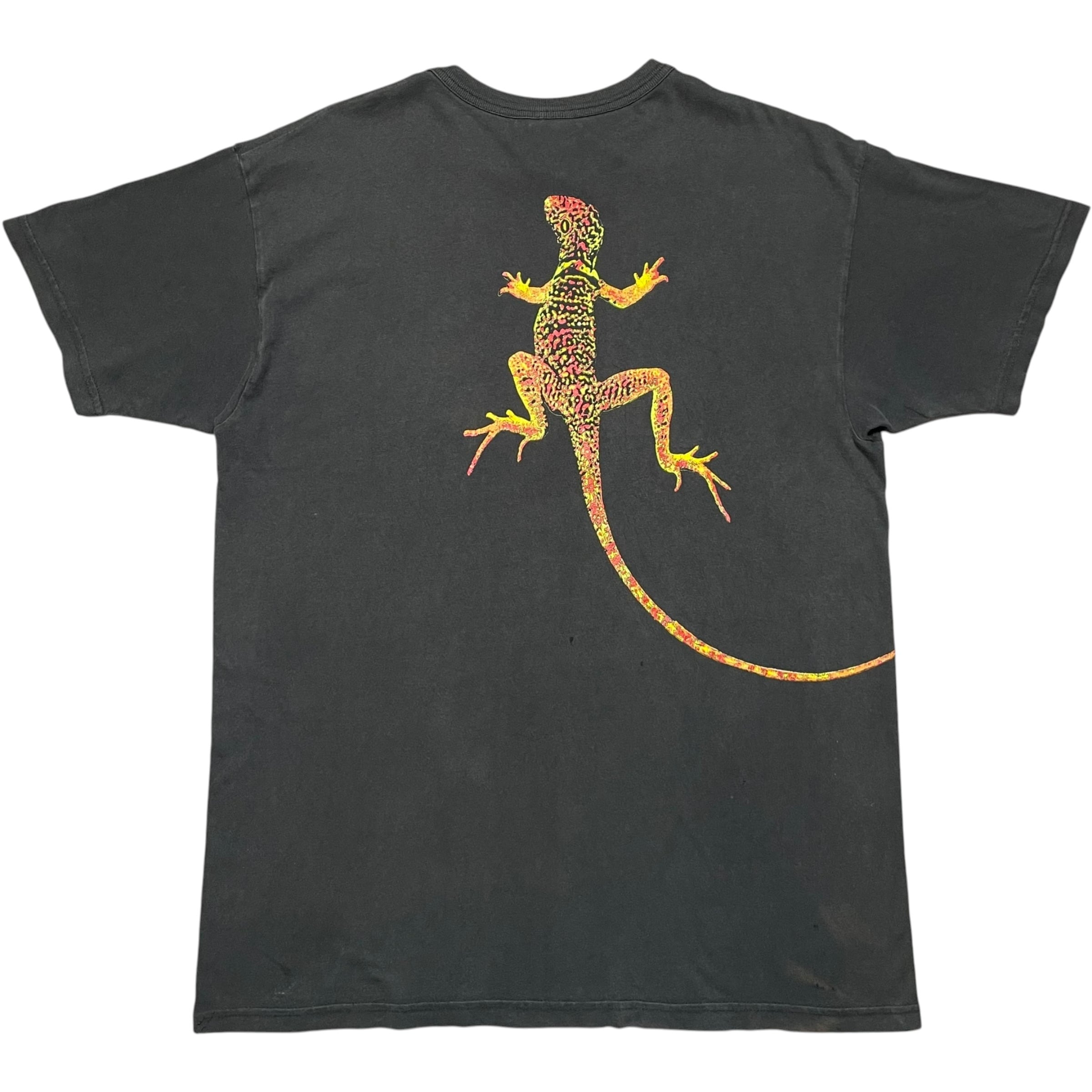 《XL》 Marlboro マルボロ Tシャツ ブラック リザード フェード ダメージ 汚れ有 90年代 vintage no.10236