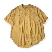 TETE HOMME KATOH KAZUTAKA テットオム 総柄 開襟 半袖シャツ/イエロー メンズ ビンテージ