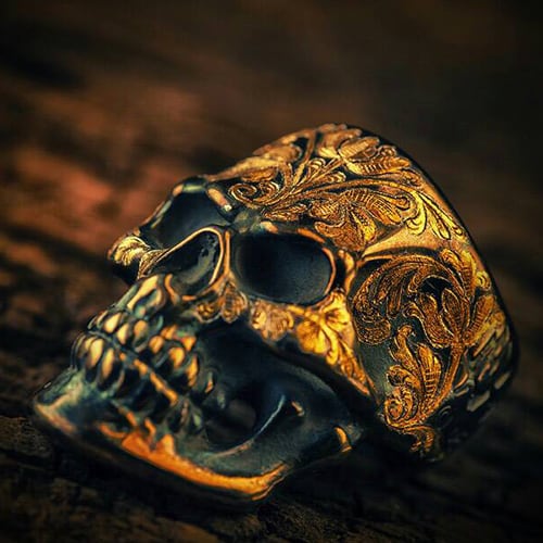 スカルリング　ラージ　自作　一点物 スカルリングラージ自作一点物