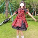 ✞ ダークネイビーショート♥カワイイ♥チェック柄 半袖スリーブ ✞ゴスロリ SM ミリ 甘ロリ クラロリ 和ロリ エレガント 黒ロリ 姫ロリ 華ロリ BB-BB3782509