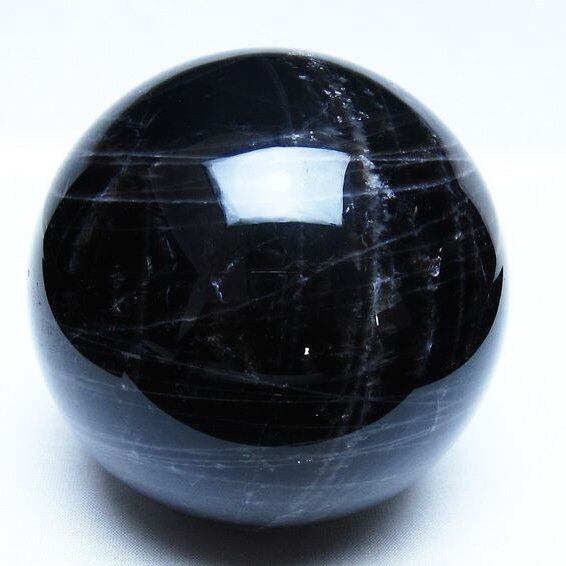 1.3Kg モリオン 黒水晶 丸玉 95mm スフィア 一点物 151-9343