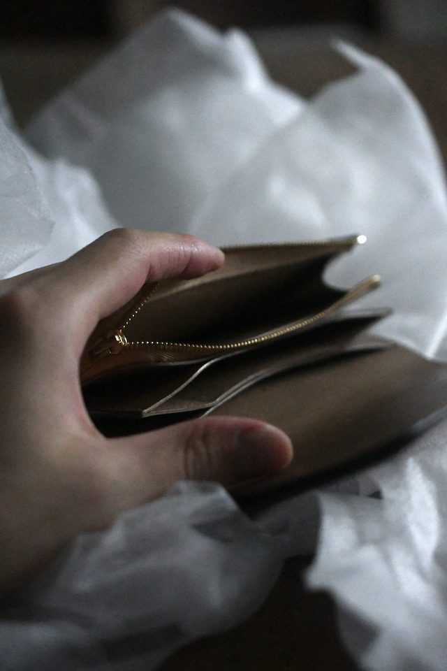 forme / Short Wallet / Ostrich (Black , Natural)