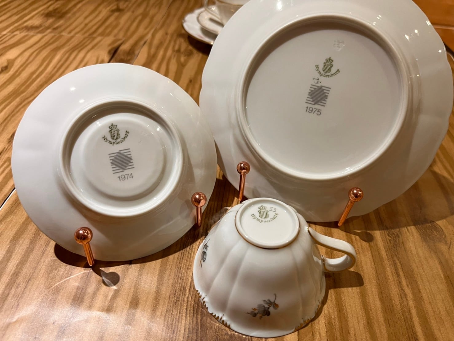 ニンフェンブルグ(1974年頃） コーヒーカップソーサーとプレートの