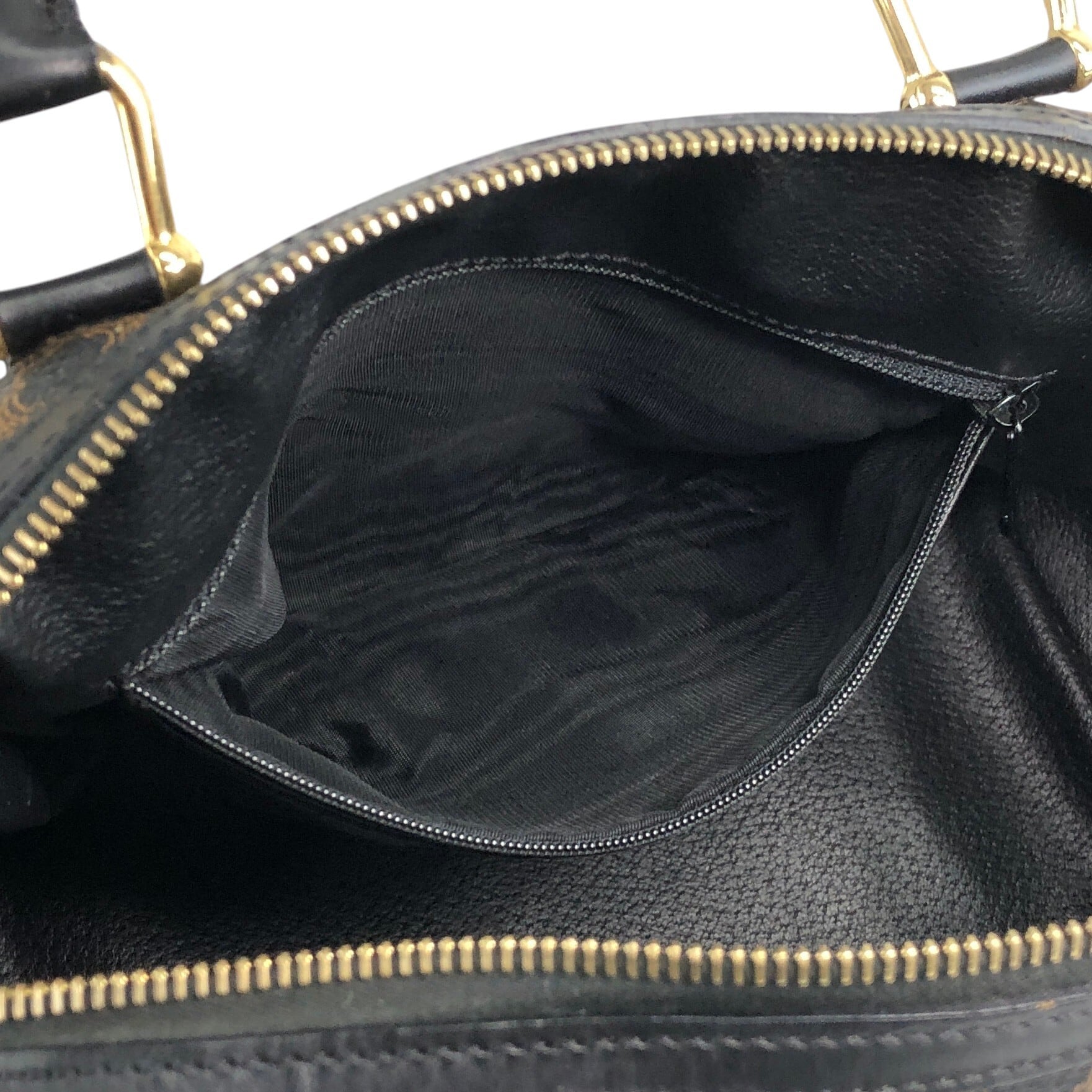CELINE セリーヌ マカダム ハンドバッグ ブラック ブラゾン型押し PVC