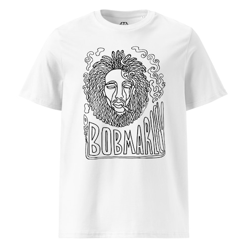 BobMarley2008_bl(オーガニックコットン製Tシャツ/Organic cotton t-shirt Stanley/Stella STTU169)