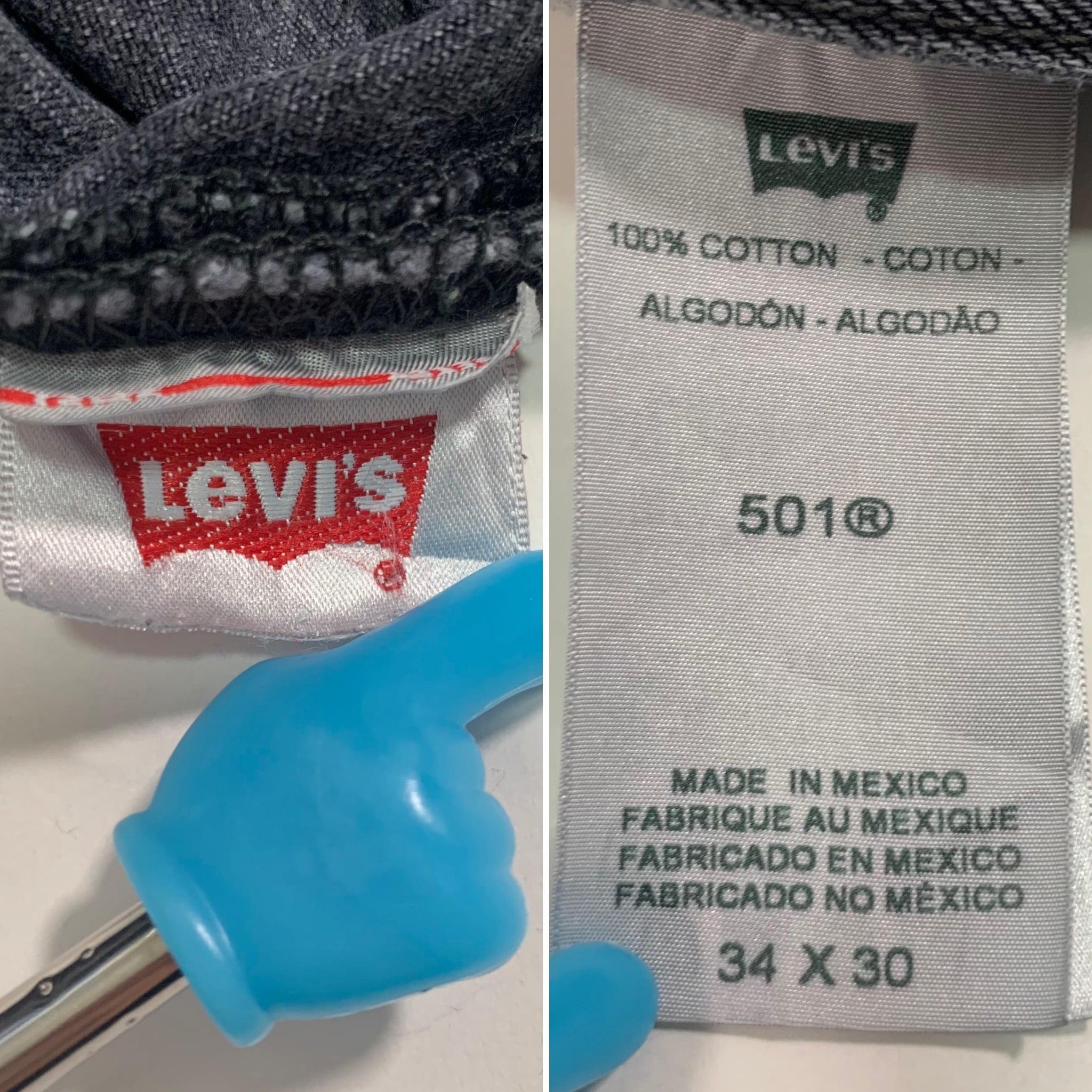 9361 リーバイス 501 ブラックデニム ペンキ ストレート W32 | San