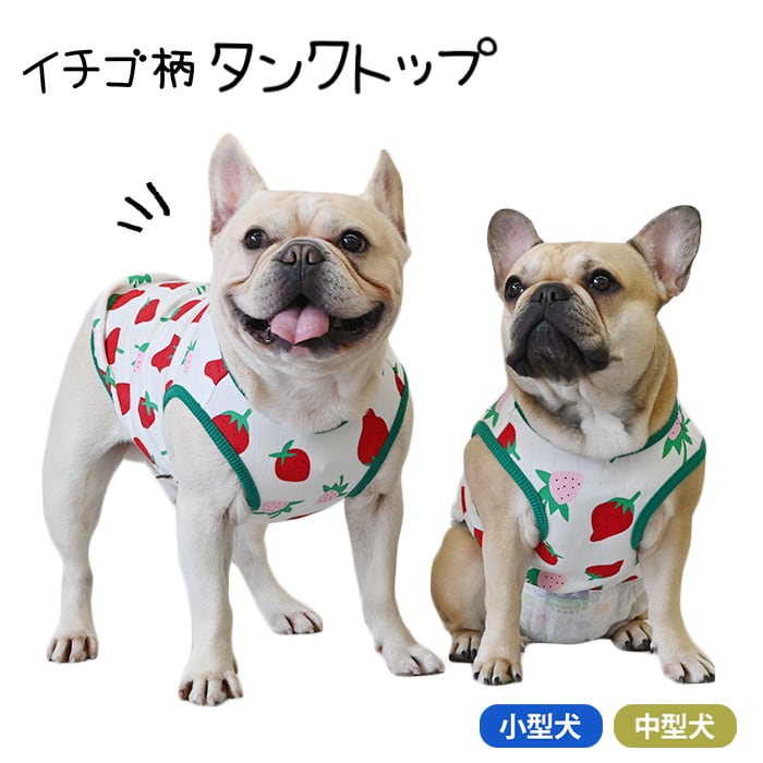 【オーダー可能】とちおとめのタンクトップ犬服その他