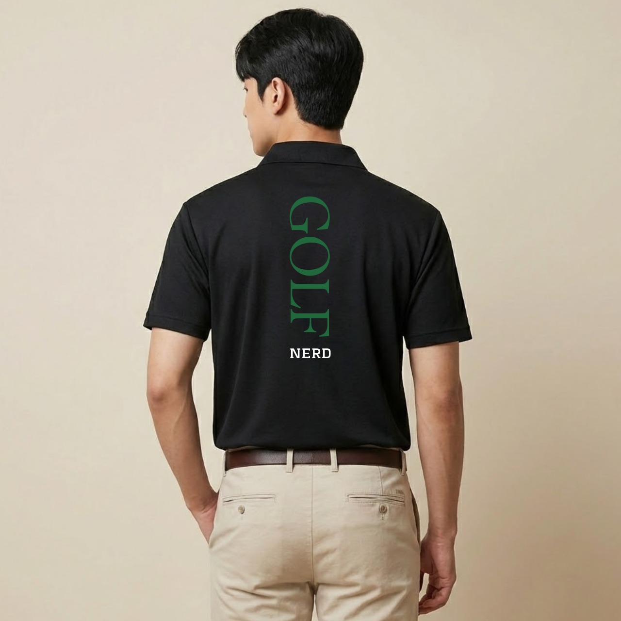 GOLF NERD POLO/BK