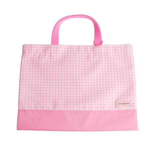 撥水レッスンバッグ ギンガムチェック×ピンク 85-71200-3 | naturalbaby