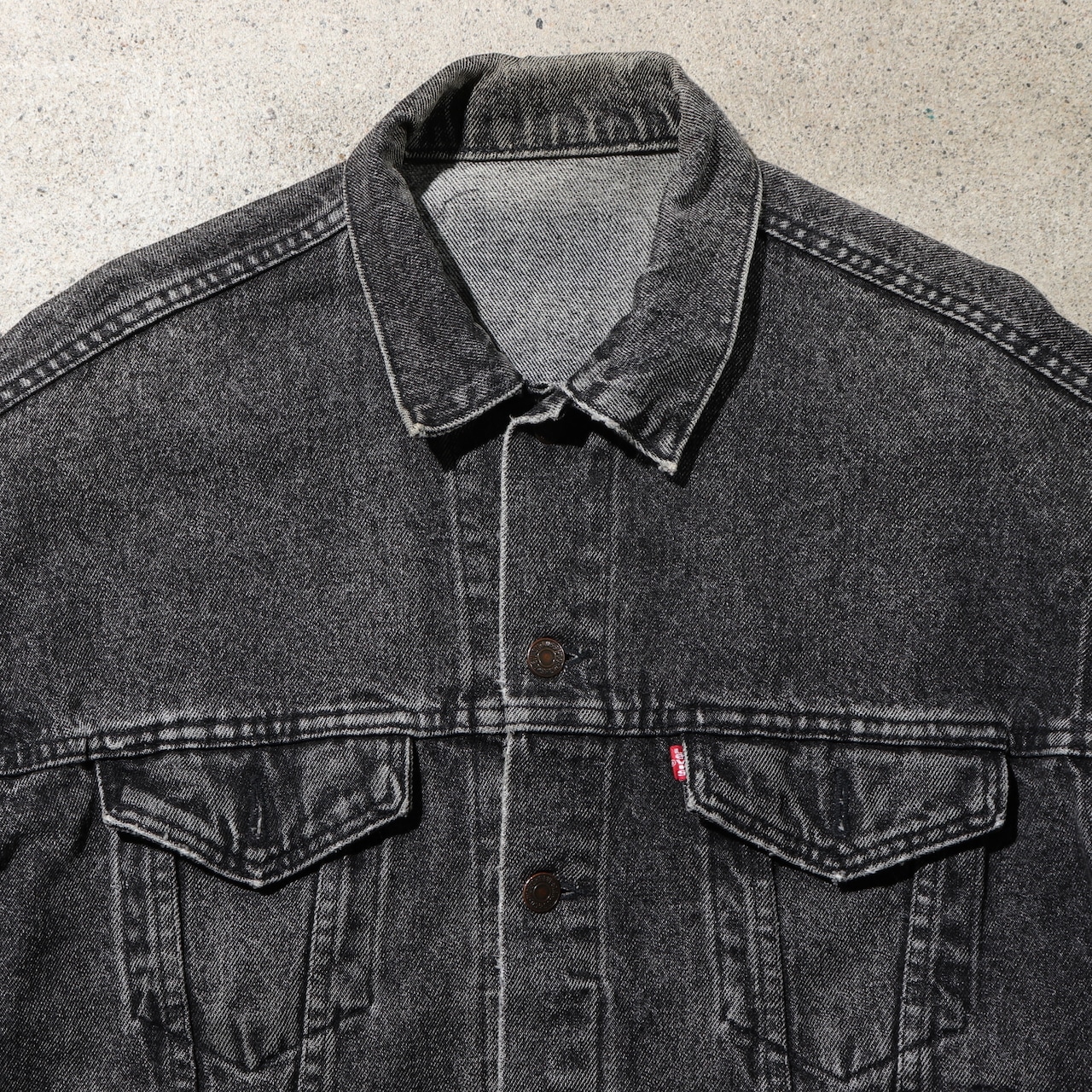 美品 M Levi's 70507 USA 先染め ブラックデニムジャケット 黒 99年 リーバイス