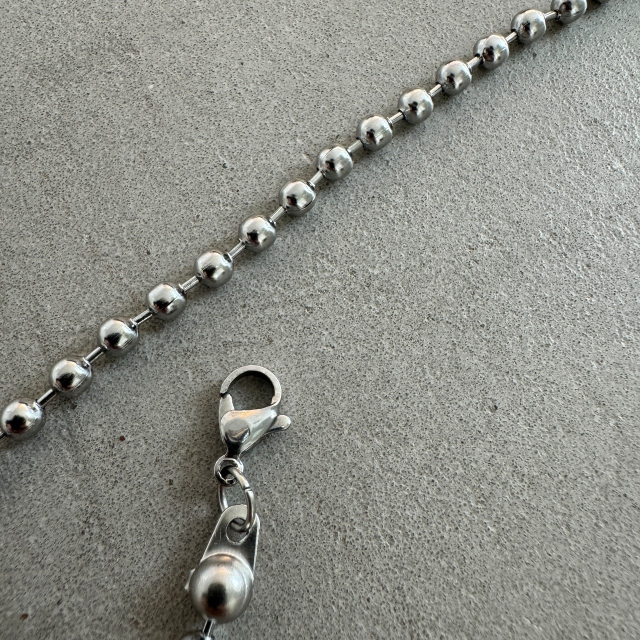 free adjust ball chain necklace/silver