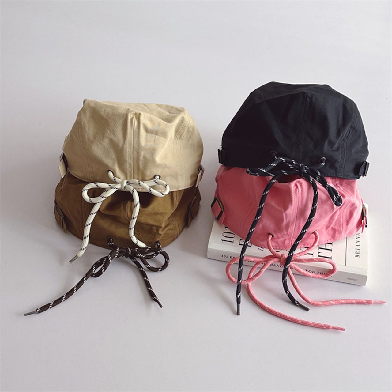 GOODS韓国風ストリング付きキャップ