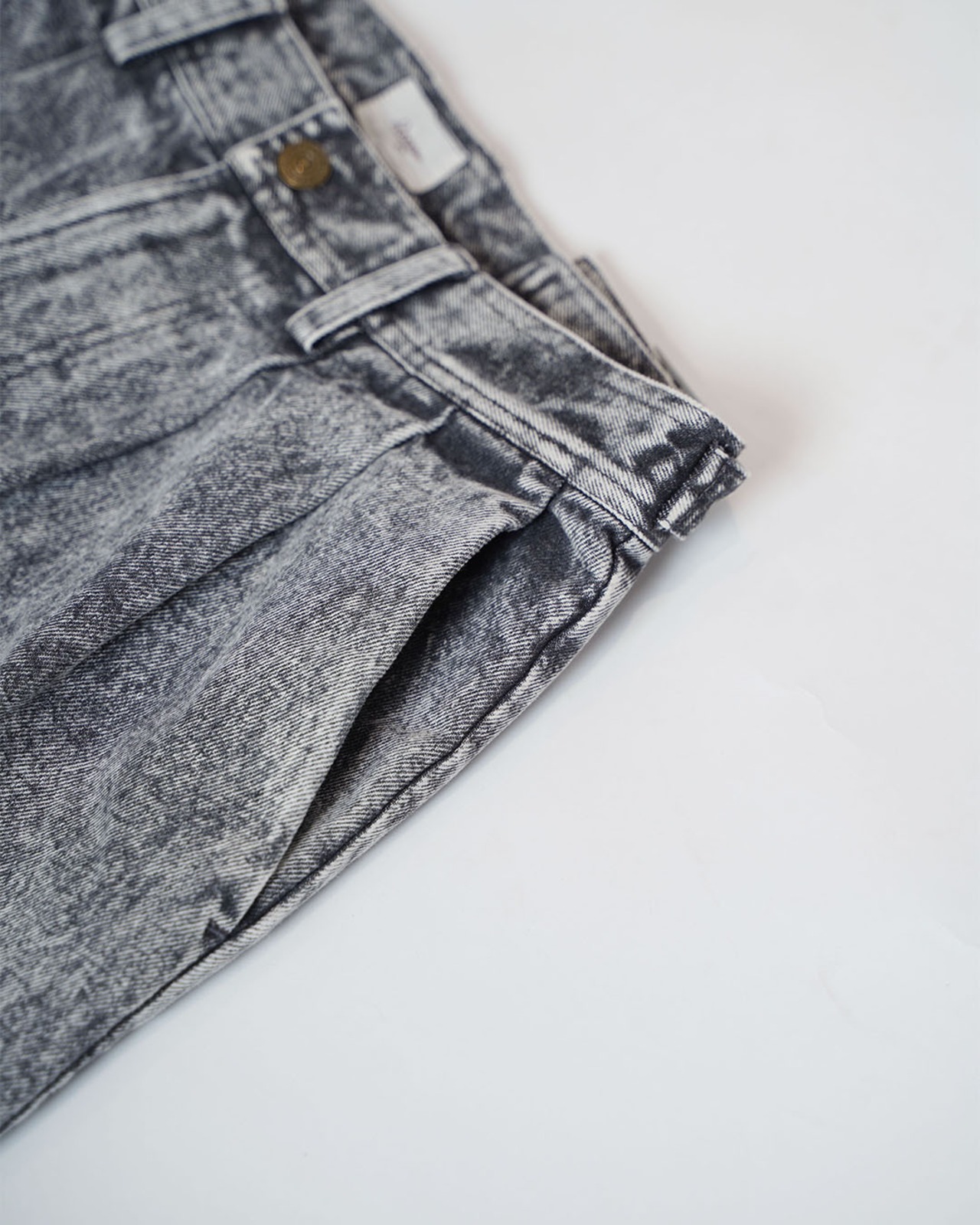 【#Re:room】TWO TUCK WIDE DENIM PANTS［REP321］