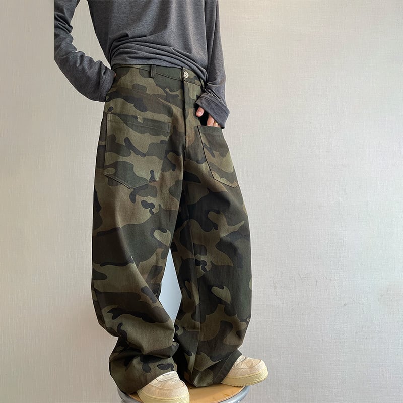 dannyandzeeカモフラージュ柄ワイドパンツ