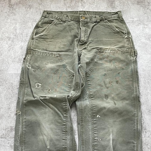 モスグリーン ダブルニー Carhartt B136 MOS 33×32 詳細写真4