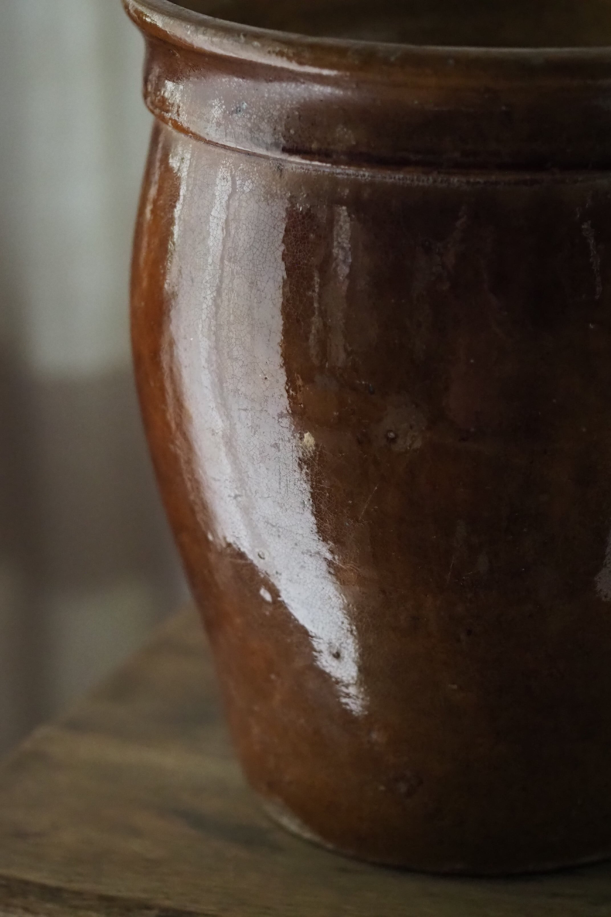 スペイン骨董エル・ブエンタ・デル・アルゾビス窯片手壺、水差し