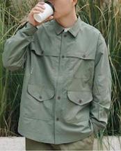 ボタンフロントワークシャツ S0381