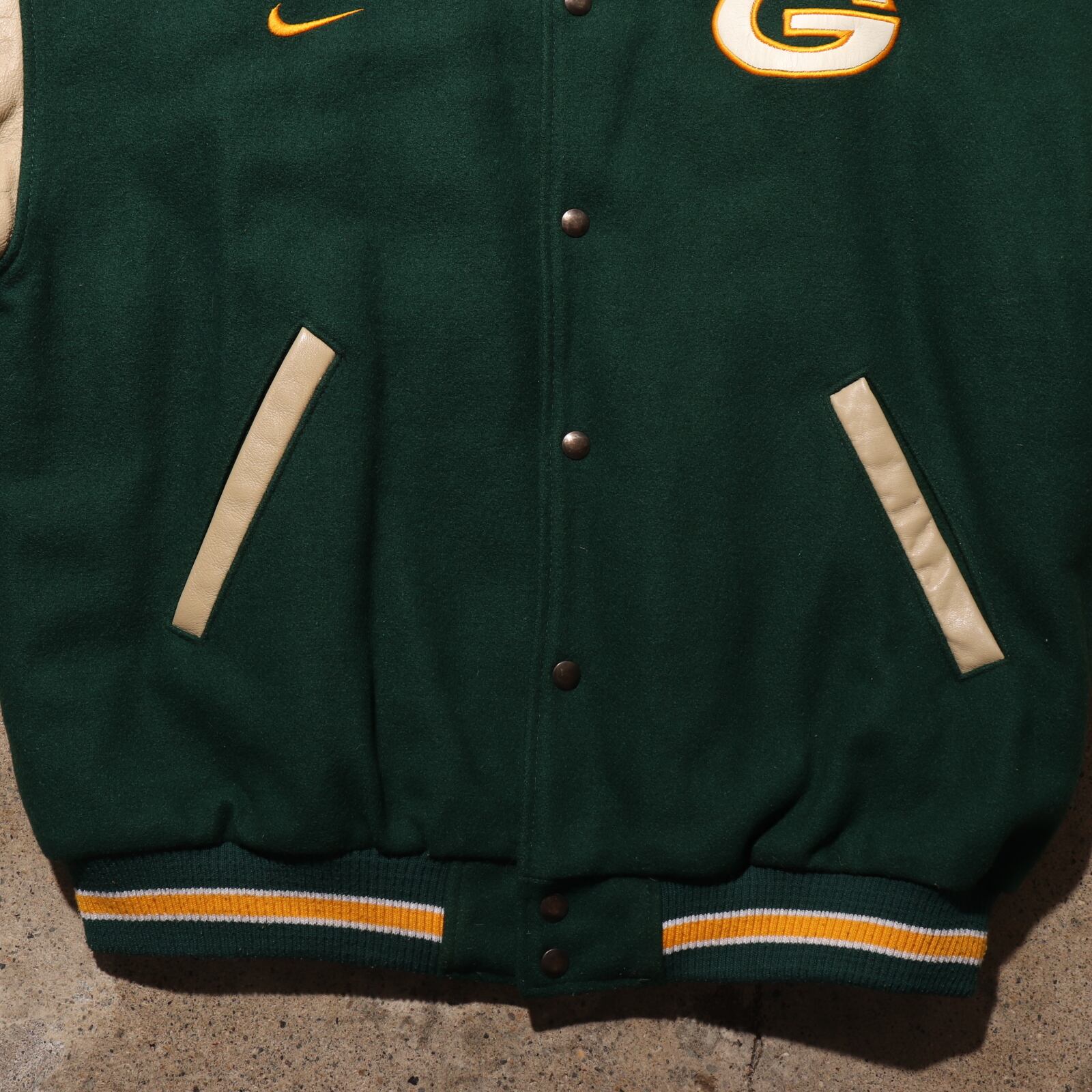 XL NIKE Green Bay Packers 90s 本革 カウレザースタジャン ナイキ 