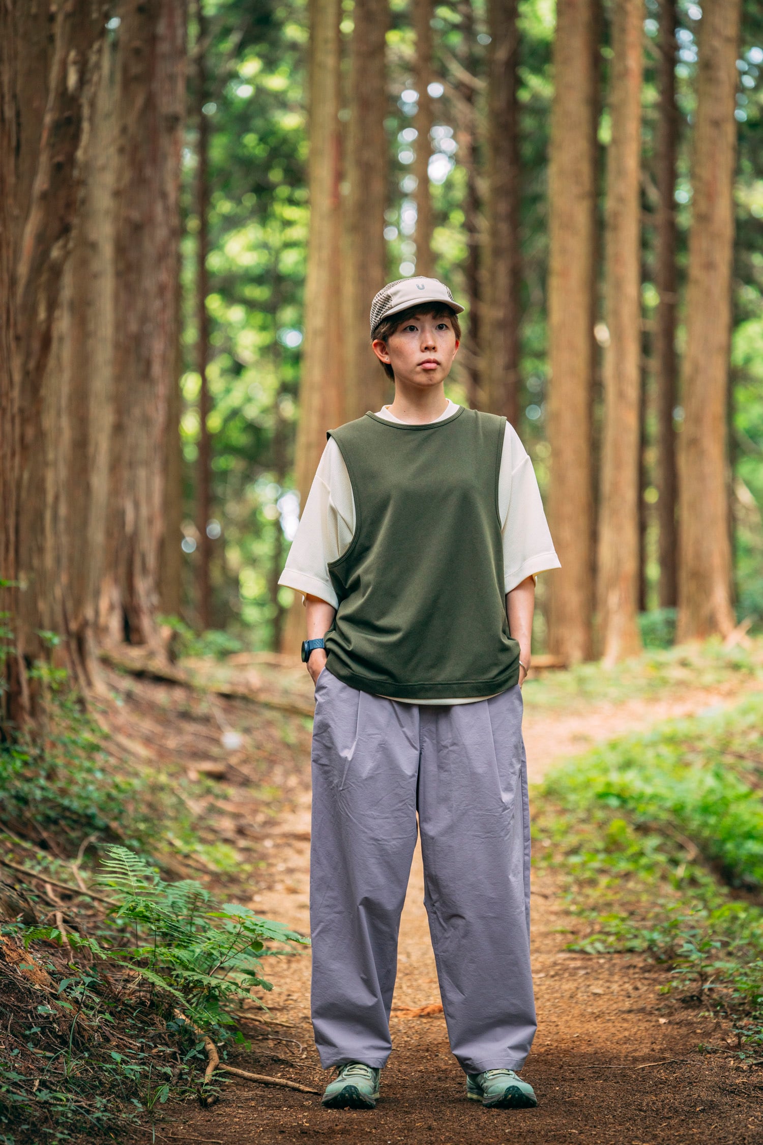 L★TANNUKIタヌキAndanteWidePantアンダンテワイドパンツ Andante Wide Pant：Color Raisin Grey | TANNUKI Running Wear Shop