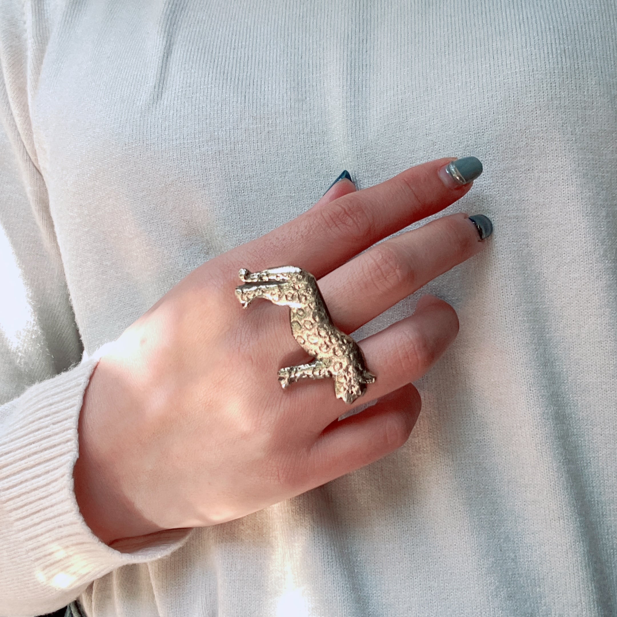 個性的すぎるgoldぽいring =チーター=