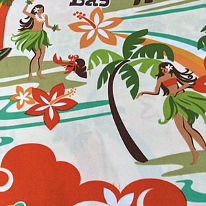 USA Cotton Hawaiian Fabric　　　　　Hulaｶﾞｰﾙ