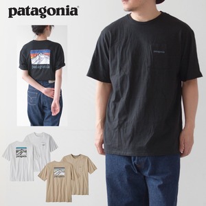 Patagonia [パタゴニア正規代理店] M's Line Logo Ridge Pocket Responsibili-Tee [38511-23] メンズ・ライン・ロゴ・リッジ・ポケット・レスポンシビリティー・半袖Tシャツ・ポケットTシャツ・MEN'S / LADY'S [2023SS]