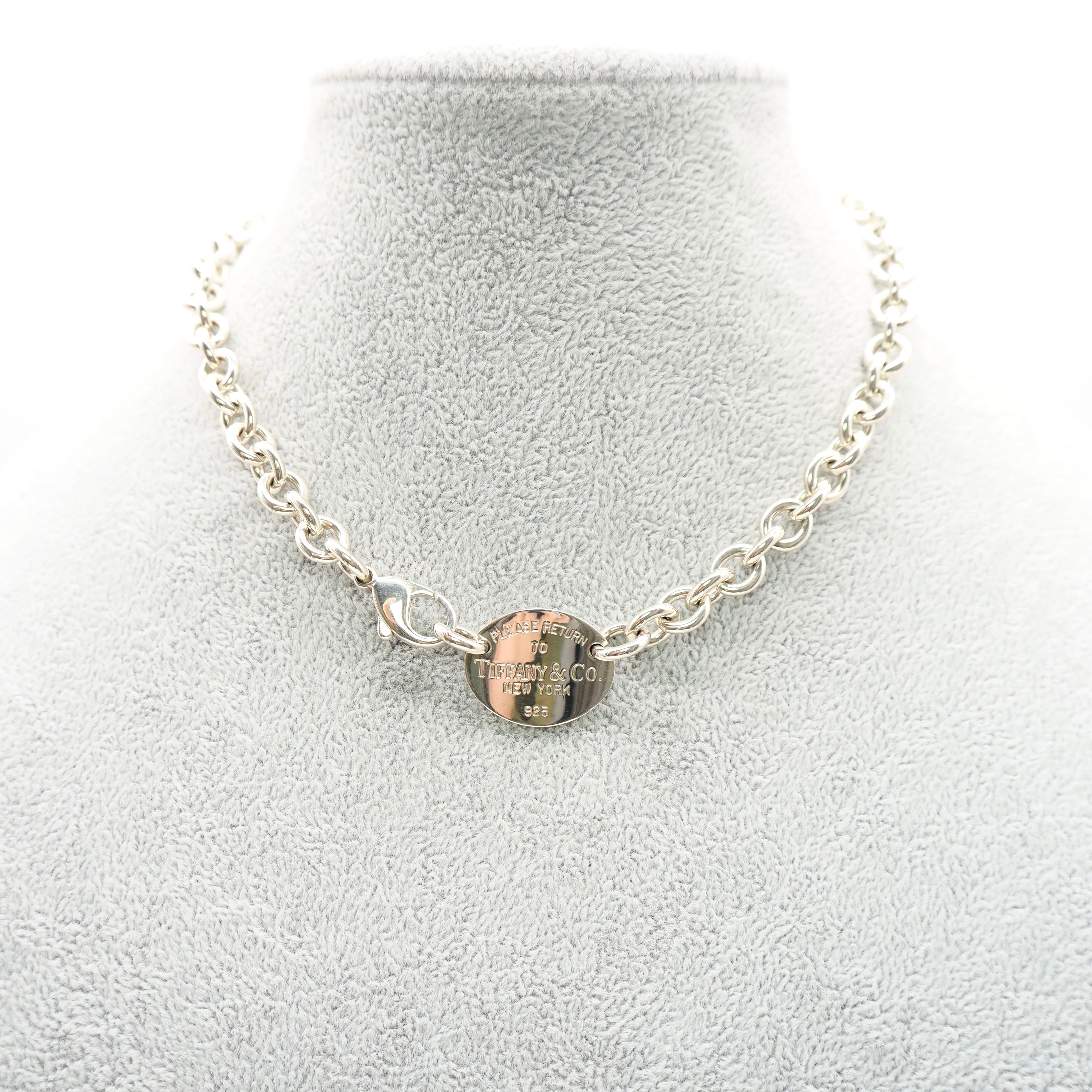 ティファニー TIFFANY&Co. リターントゥ オーバルタグ ネックレス Tiffany&Co. リターントゥオーバルタグネックレス シルバー925