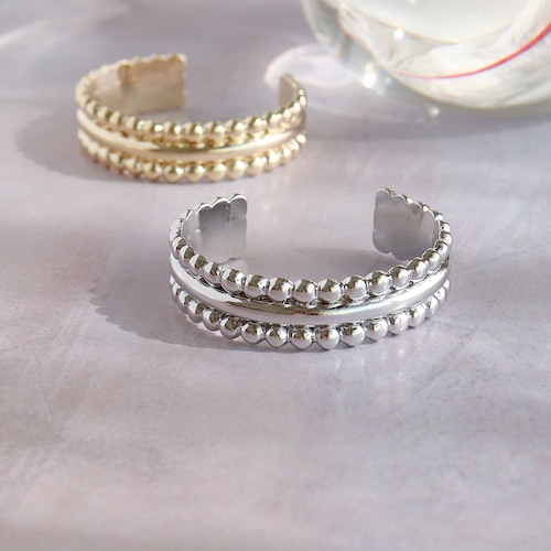 BRACELET || 【通常商品】 TSUBU-TSUBU METAL BANGLE (SILVER) || 1 BRACELET || SILVER || FBB019