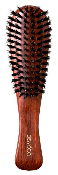 BISYŌDŌ 天然毛ヘアブラシ HB-01 BISYODO天然毛ヘアブラシ。地肌の血流を促し、キューティクルを