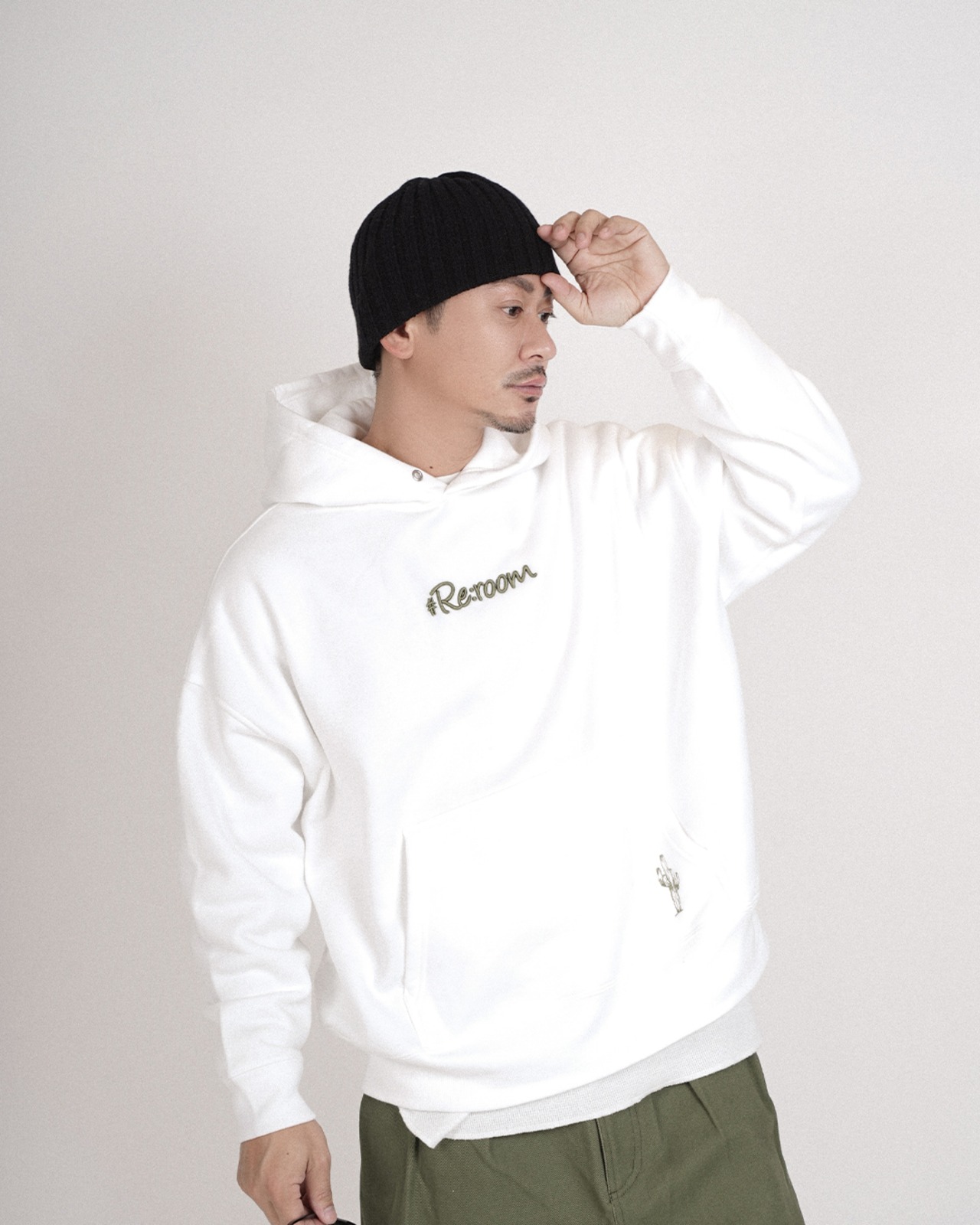 【#Re:room】3D LOGO PARKA［REC877］