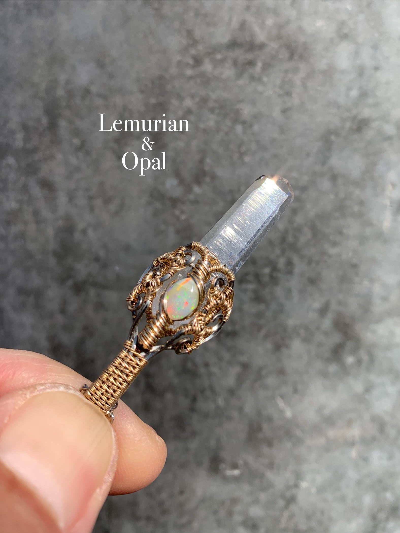 コロンビアレムリアン&オパール ペンダント